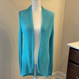 Chico’s Women's Open Front Turquoise cardigan/topper